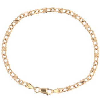 9ct Yellow Gold Fancy Bracelet 7"