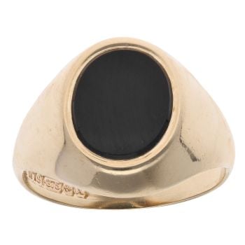 9ct Yellow Gold Onyx Signet Ring