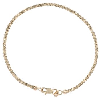 9ct Yellow Gold Twist Bracelet 7"