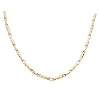 14ct Yellow Gold Belcher Bar Link Chain 24"