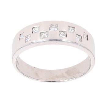 18ct White Gold 0.50ct Princess Cut Diamond Ring