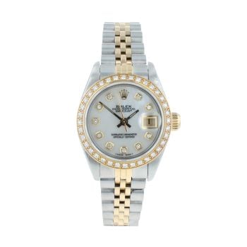 Rolex Custom Datejust Pre Owned Watch Ref 69173