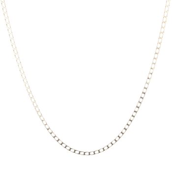 9ct Yellow Gold Square Curb Chain 18"