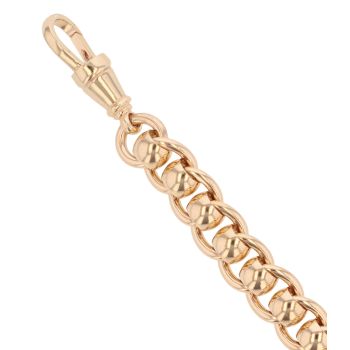 9ct Yellow Gold Rollerball Bracelet 8.5"