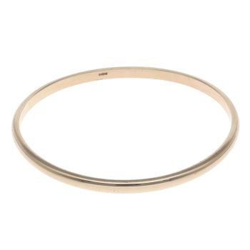 9ct Yellow Gold Plain Bangle