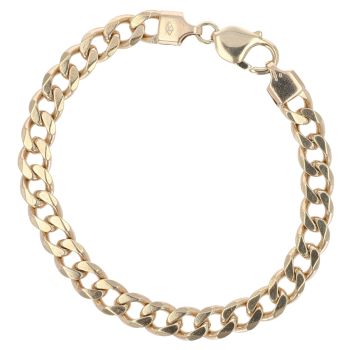 9ct Yellow Gold Curb Bracelet 9"