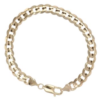 9ct Yellow Gold Curb Bracelet 7.5"