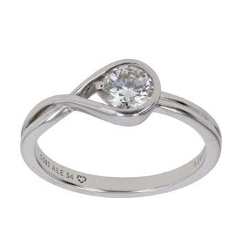 14ct White Gold 0.50ct Brilliant Cut Lab Grown Diamond Infinite Solitaire Ring
