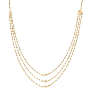 22ct Yellow Gold Layered Beads Chain 18"