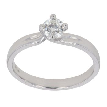 Platinum 0.40ct Brilliant Cut Diamond Solitaire Ring
