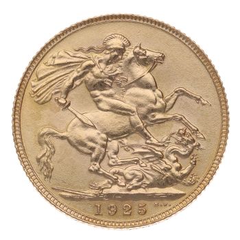1925 George V Large Head UK Full Sovereign Coin