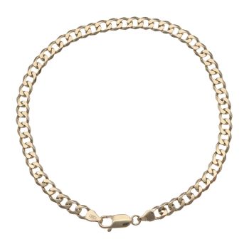 9ct Yellow Gold Curb Bracelet 10"