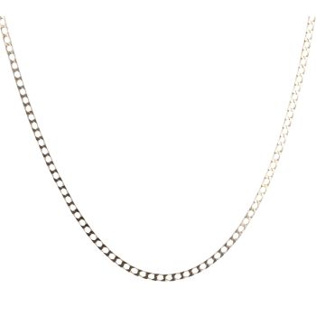 9ct Yellow Gold Square Curb Chain 18"