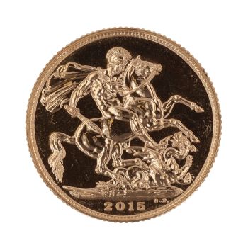 2015 Elizabeth II Fourth Portrait UK Full Sovereign Coin