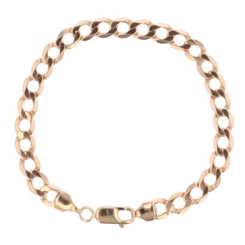 9ct Yellow Gold Curb Bracelet 7.5"