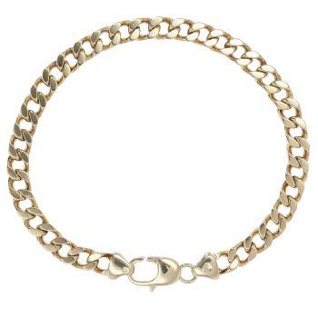 9ct Yellow Gold Curb Bracelet 9"