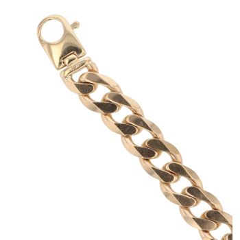 9ct Yellow Gold Curb Bracelet 9"