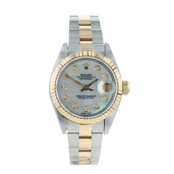Rolex Custom Datejust Pre Owned Watch Ref 69173
