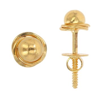 22ct Yellow Gold Fancy Stud Earrings