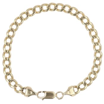 9ct Yellow Gold Curb Bracelet 7.5"