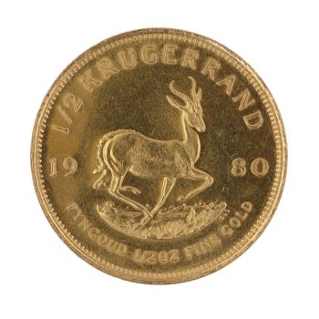 1980 1/2oz South Africa Krugerrand Coin