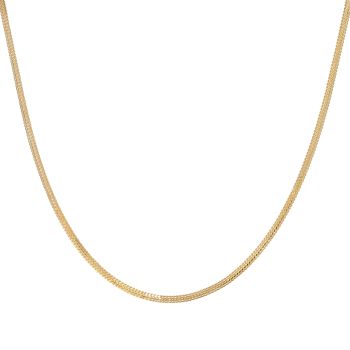22ct Yellow Gold Flat Milan Chain 16"