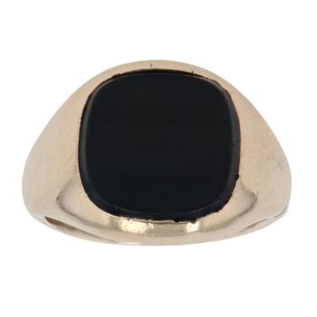 9ct Yellow Gold Onyx Signet Ring