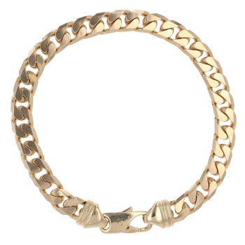 9ct Yellow Gold Curb Bracelet 8"