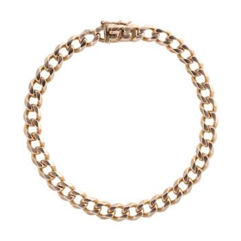9ct Yellow Gold Curb Bracelet 8"