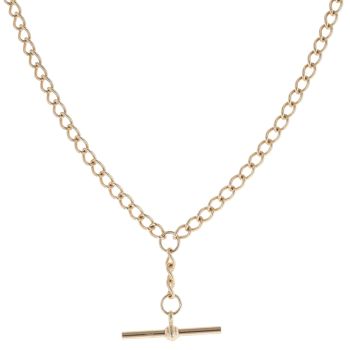 9ct Yellow Gold T-Bar Albert Chain 18"