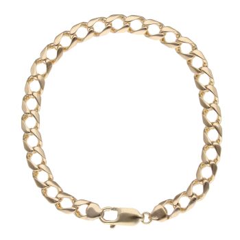 9ct Yellow Gold Curb Bracelet 8.5"