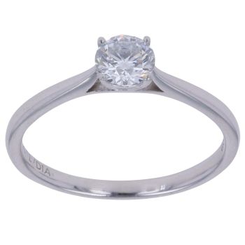 9ct White Gold 0.50ct Brilliant Cut Lab Grown Diamond Solitaire Ring