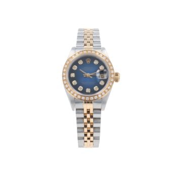 Rolex Custom Datejust Pre Owned Watch Ref 69173