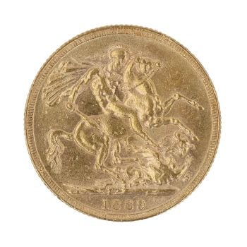 1889 Victoria Full Sovereign Coin