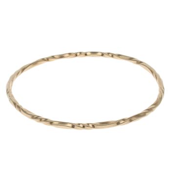 9ct Yellow Gold Patterned Bangle