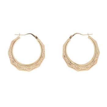 9ct Yellow Gold Creole Earring