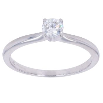 9ct White Gold 0.25ct Brilliant Cut Lab Grown Diamond Solitaire Ring