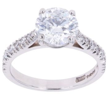 Platinum 1.75ct Brilliant Cut Lab Grown Diamond Solitaire Ring