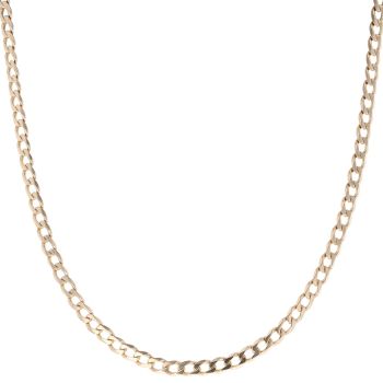 9ct Yellow Gold Safety Curb Chain 22"