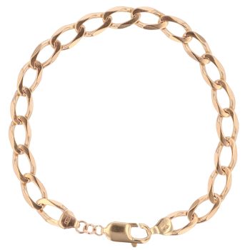 9ct Yellow Gold Curb Bracelet 8.5"