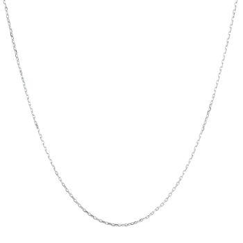 9ct White Gold Belcher Chain 18"