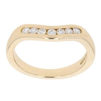 18ct Yellow Gold 0.20ct Brilliant Cut Diamond Wishbone Ring