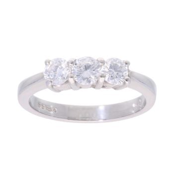 Platinum 0.50ct Diamond Trilogy Ring