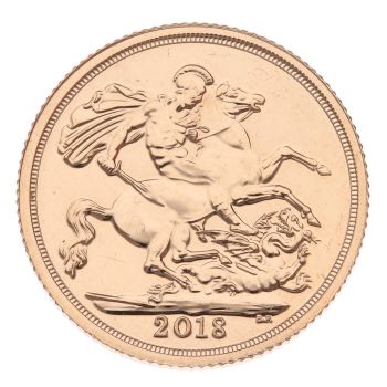 2018 Elizabeth II Fifth Portrait UK Full Sovereign Coin