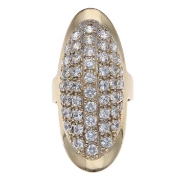 9ct Yellow Gold Cubic Zirconia Dome Ring