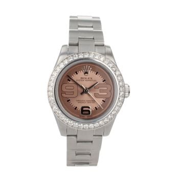 Rolex Custom Oyster Perpetual Pre Owned Watch Ref 176200
