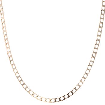 9ct Yellow Gold Square Curb Chain 20"