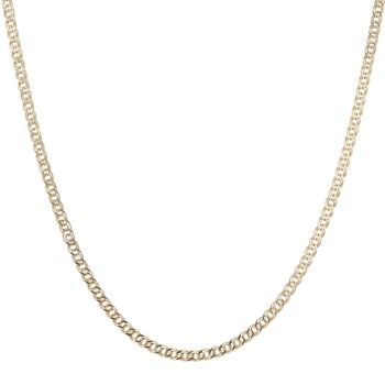 9ct Yellow Gold Double Curb Chain 18"