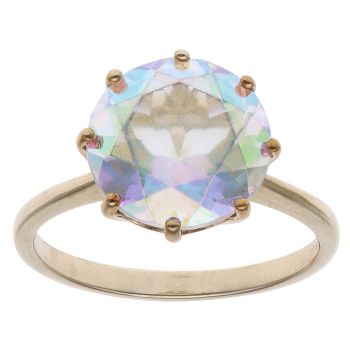 9ct Yellow Gold Cubic Zirconia Solitaire Ring