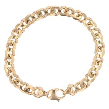 9ct Yellow Gold Fancy Bracelet 8"